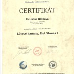 Lávové kameny - Certifikát Katka Blahová