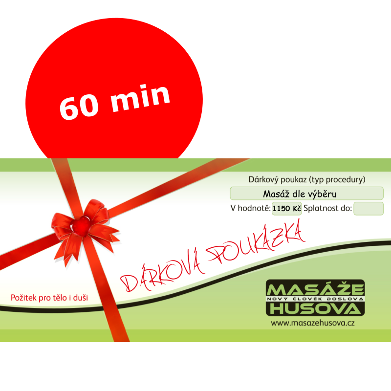 Gift Voucher 60 minutes - Masáže Husova